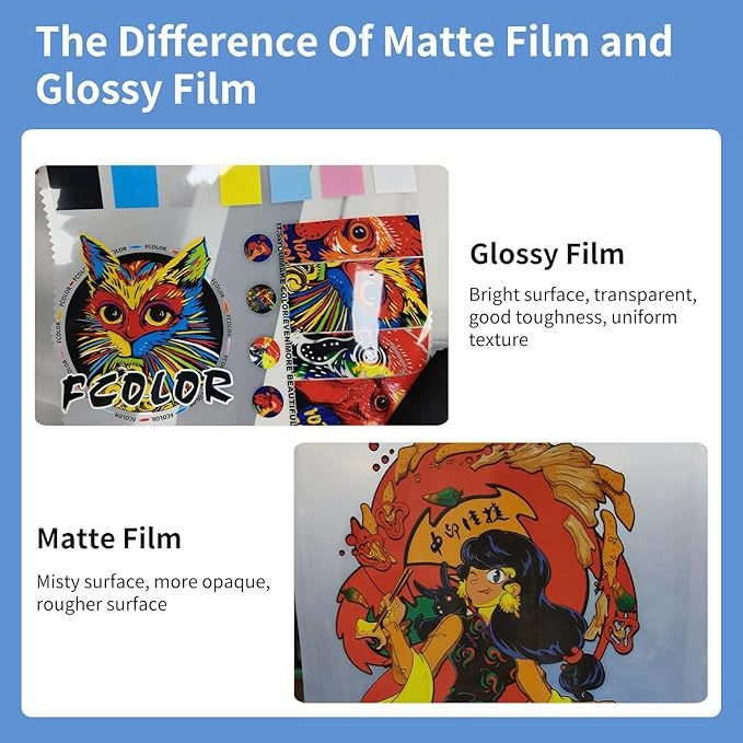 DTF Film Glossy vs Matte Finish