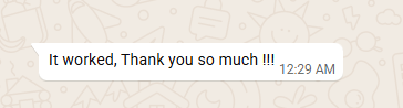 Customer chat history