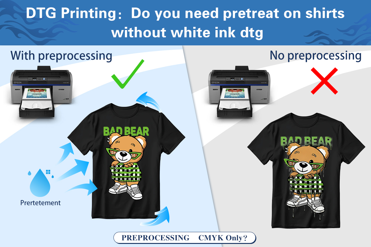 DTG Printing: Do You Need Pretreat on Shirts Without White Ink DTG?