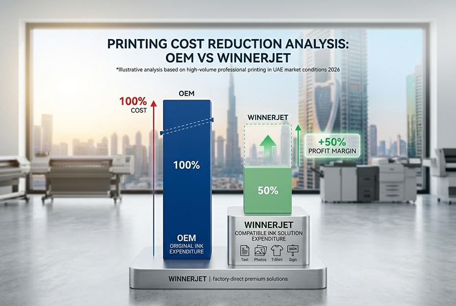 Printing cost reduction analysis: OEM vs Winnerjet compatible ink solutions.