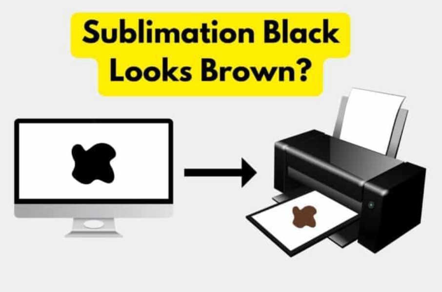 Black Sublimation Ink Look Brown