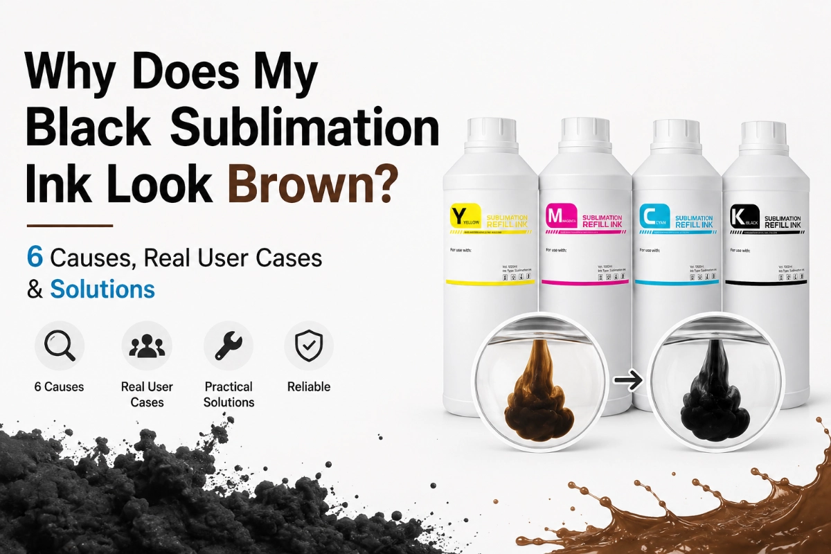 Black Sublimation Ink Look Brown