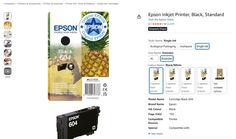 epson Pigment Cartridge price