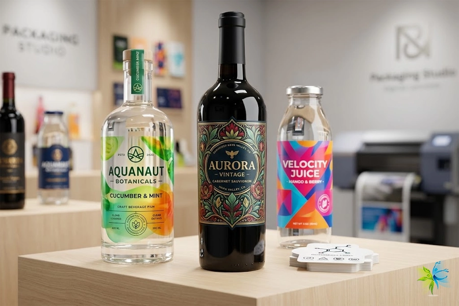 High-adhesion food grade UV inks applied on transparent PET beverage bottle labels