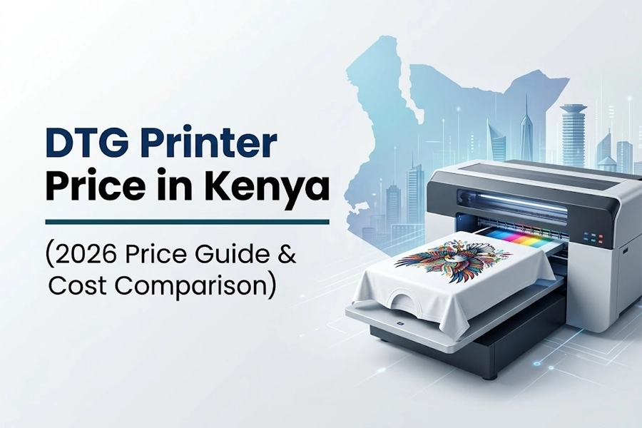 DTG printer price in Kenya 2026 investment guide and commercial t-shirt printing machine cost breakdown.