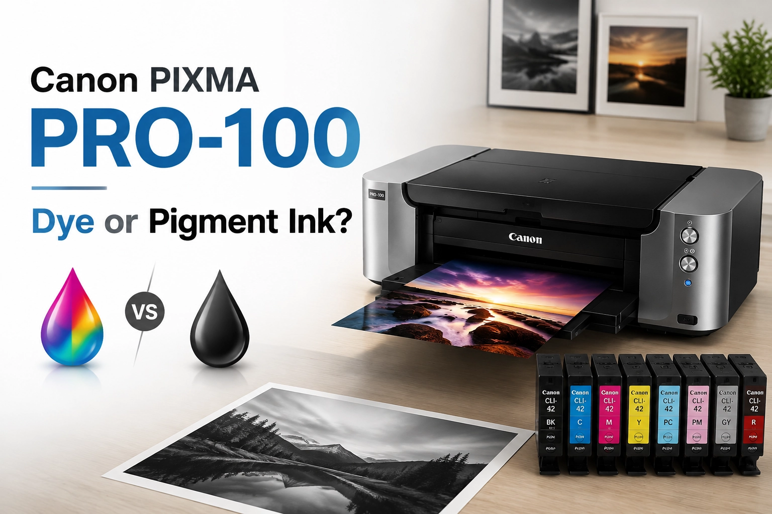 Canon PIXMA PRO-100 Use Dye Ink