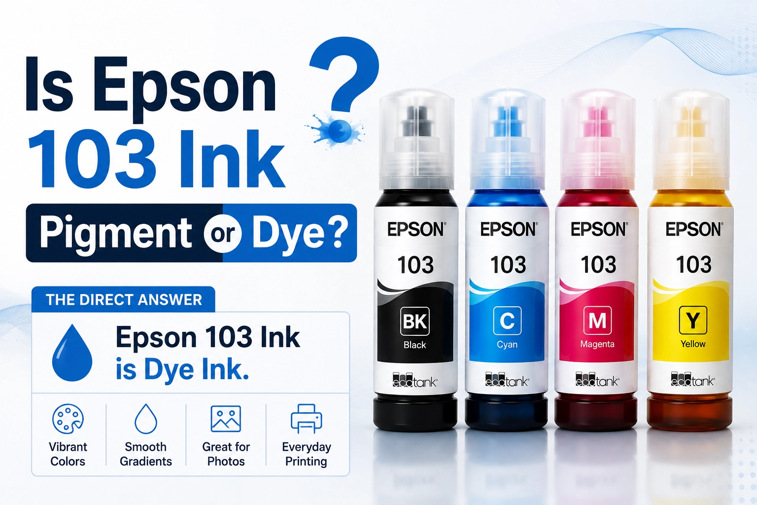 Epson 103 ink is dye ink