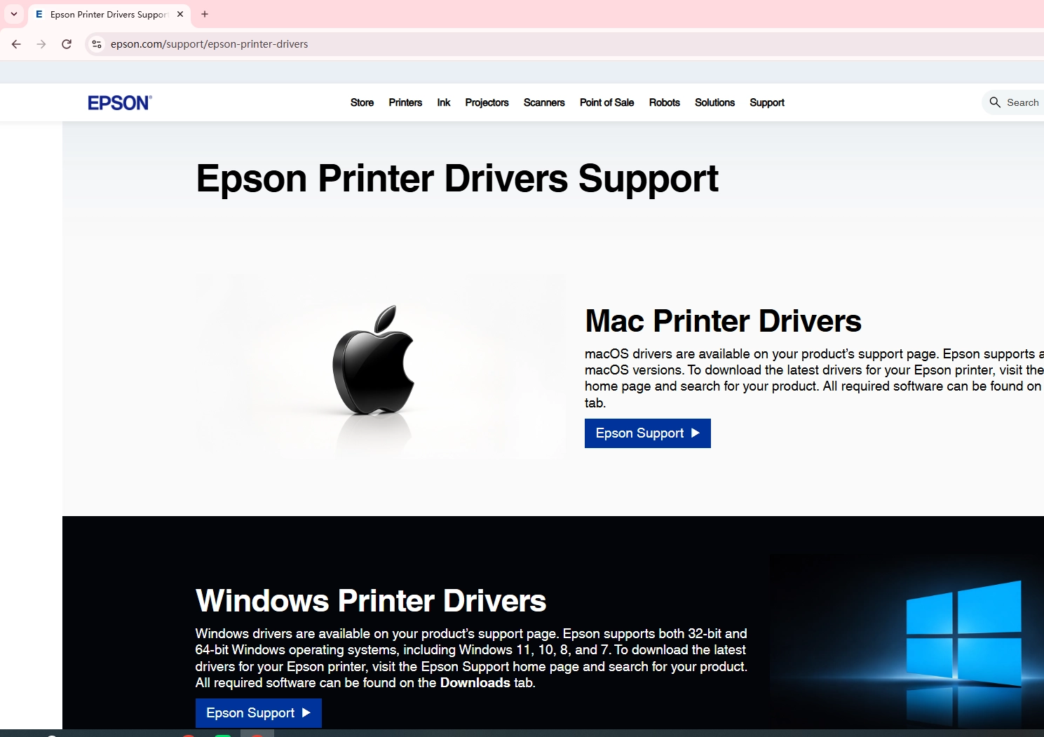Epson printer driver download