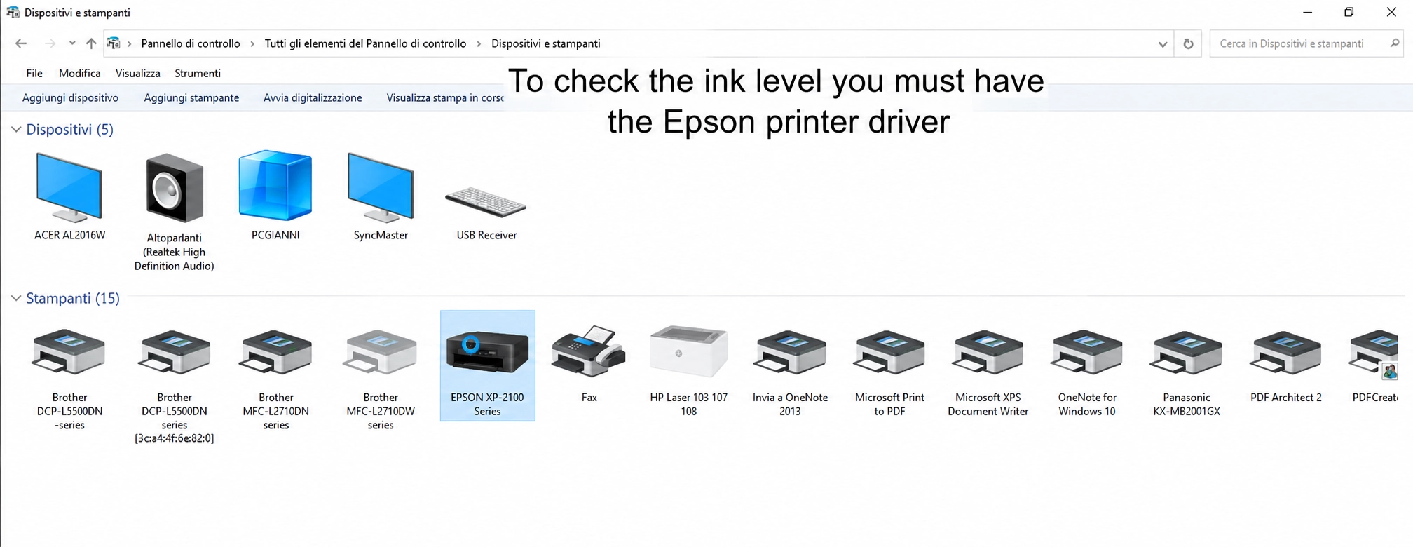 Epson printer driver