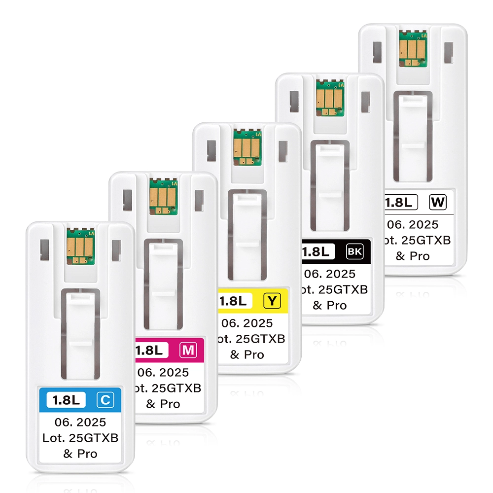 Compatible Brother GTXpro B 1.8L bulk cartridge chip set