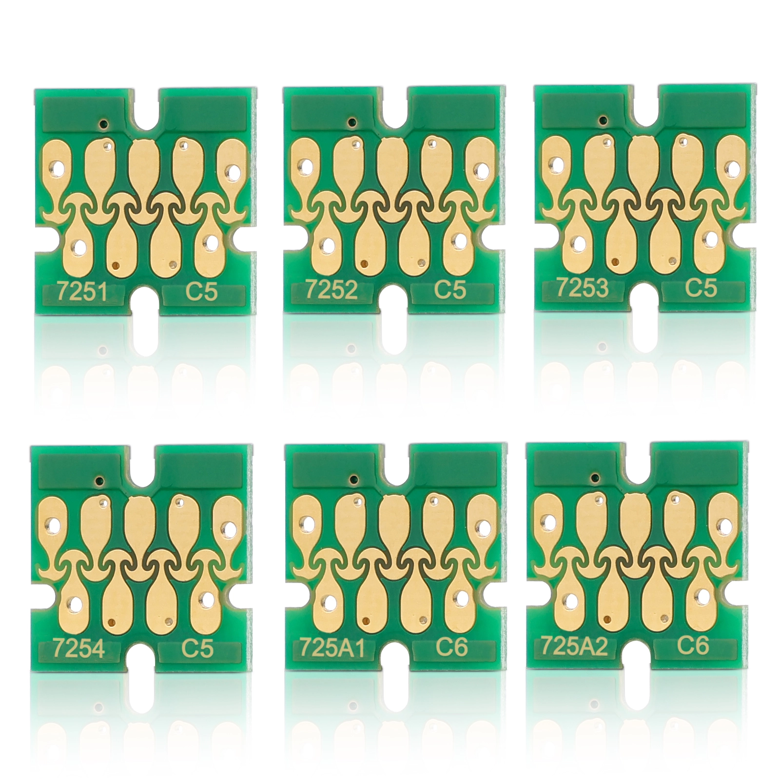 Epson SureColor F2000 One-Time Cartridge Chips Set ompatible Epson SureColor F2000 one-time use chips 6-pack for CMYK and dual white 600ml cartridges