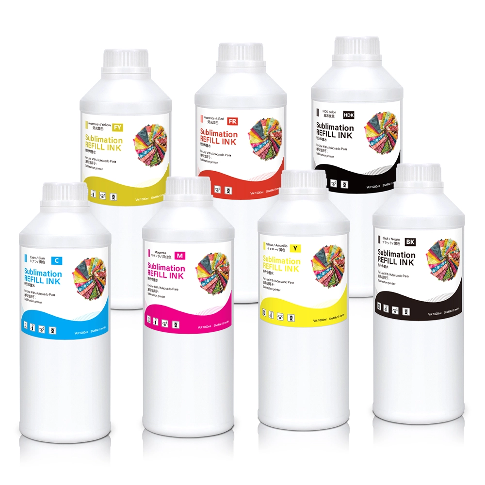 Four-color and six-color sublimation ink configurations